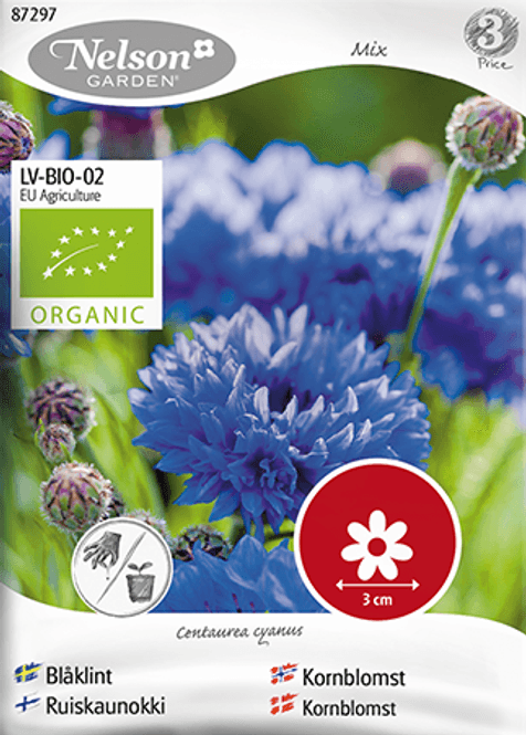 Hovedbilde Kornblomst blandede farger - Centaurea cyanus - Organic
