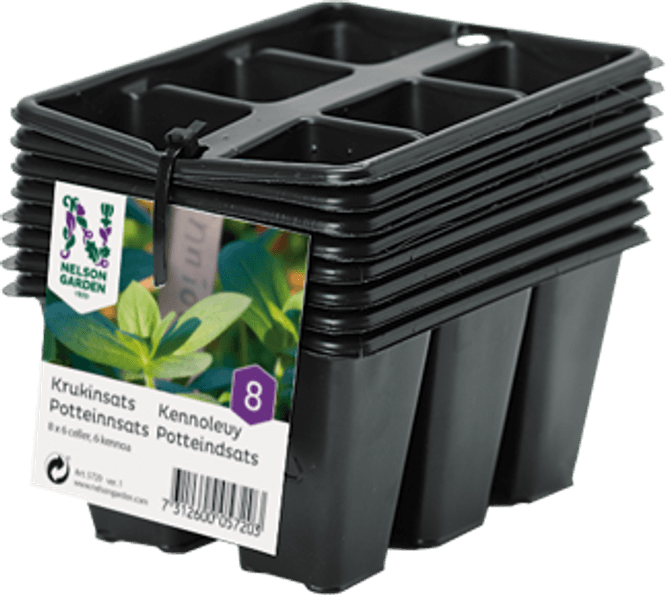 Hovedbilde Plastpotte 6 celler, 8 pk