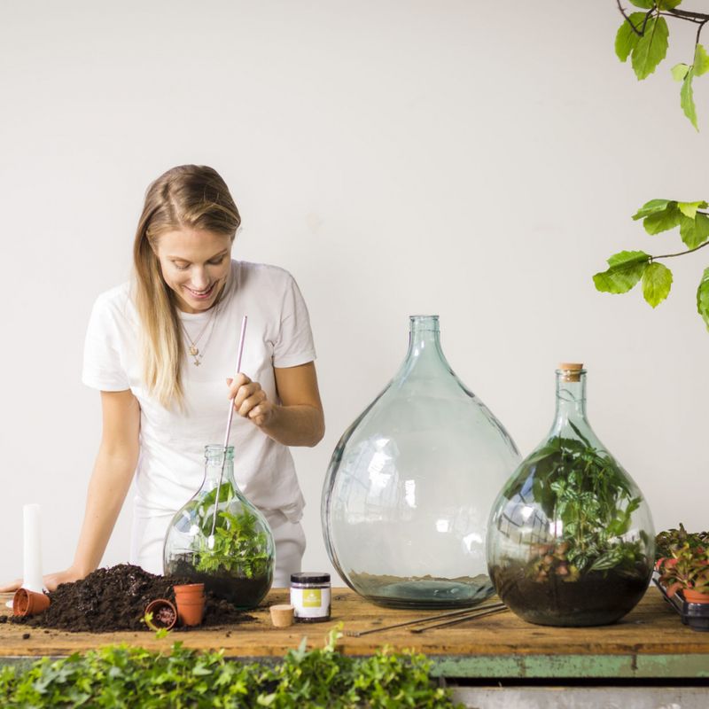 Terrarium, 15 L med håndredskap