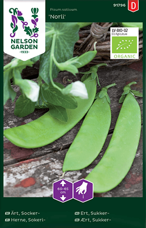 Sukkerert 'Norli’ - Pisum sativum, Organic