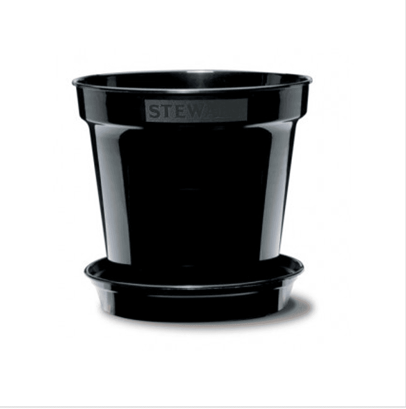 Plastpotte 20,3 cm, svart
