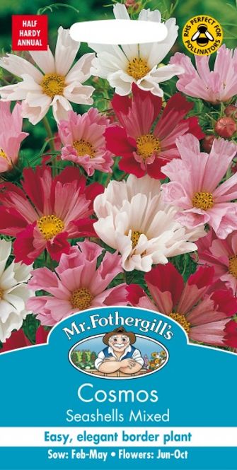 Hovedbilde Pyntekorg 'Seashells Mixed' - Cosmos bipinnatus 