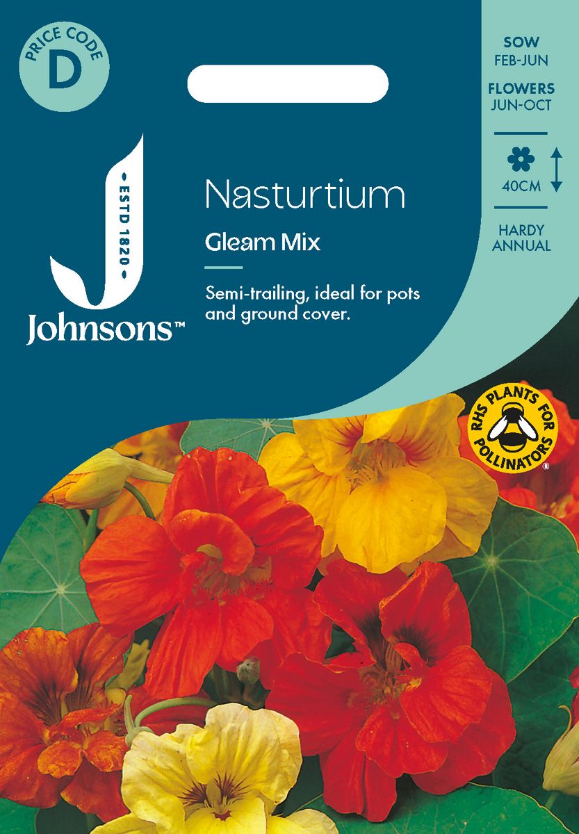 Blomkarse 'Gleam Mixed' - Tropaeolum majus